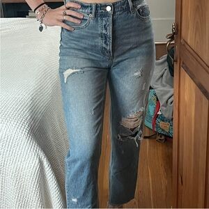 Urban Outfitters BDG cowgirl slim straight ripped blue jeans